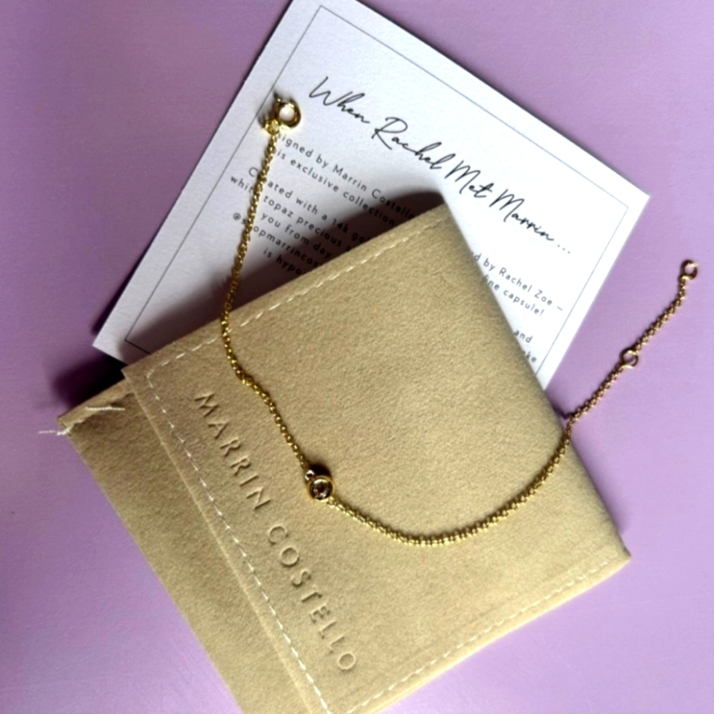 Marrin Costello Soleil Bracelet- New in Bag- 14K W TOPAZ